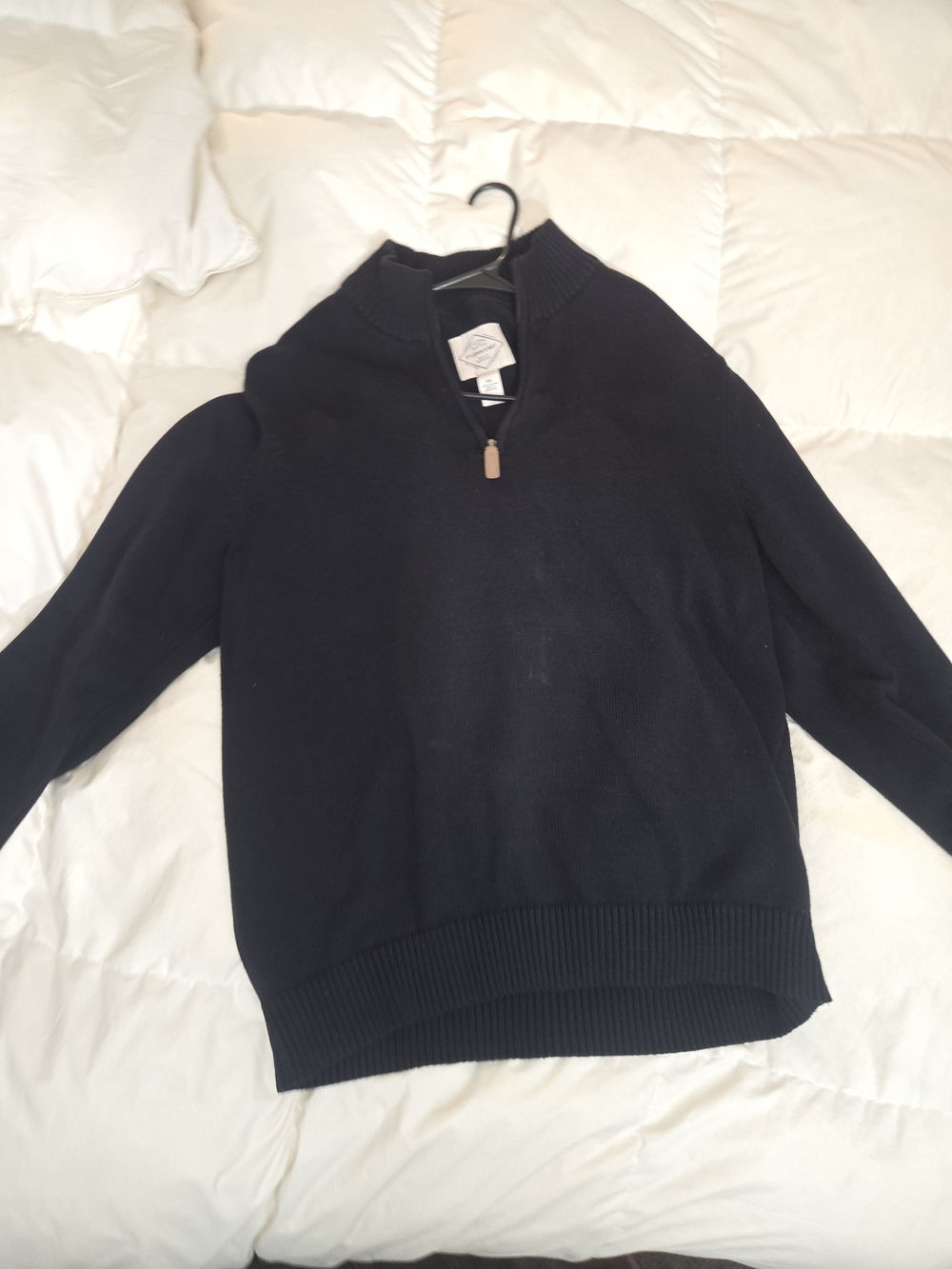 St. John’s Bay Black Quarter-Zip Turtleneck Sweater